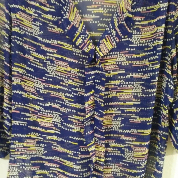 Bee Stitched Sheer Tunic Top - Picture 2 of 7